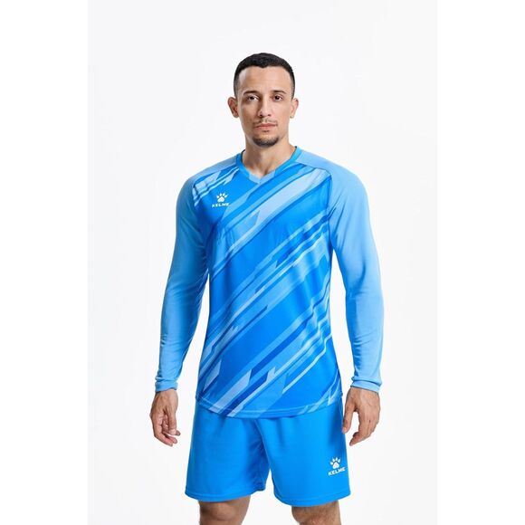 KELME Mens Blue Sz Medium Padded Goalkeeper Soccer Jersey & Shorts Set NEW NWT - Picture 1 of 6